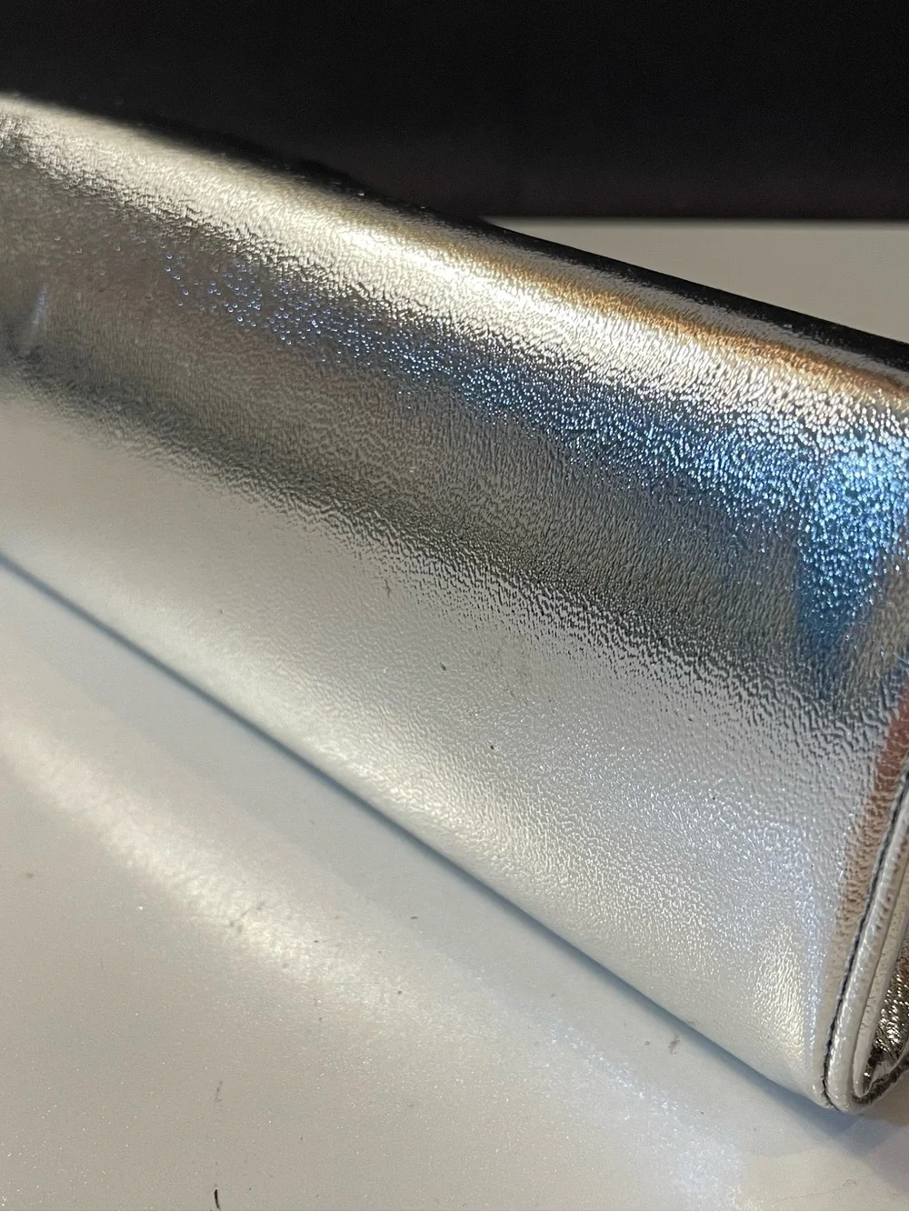 Vintage 1960’s Silver Metallic Structured Top-Handle Clutch